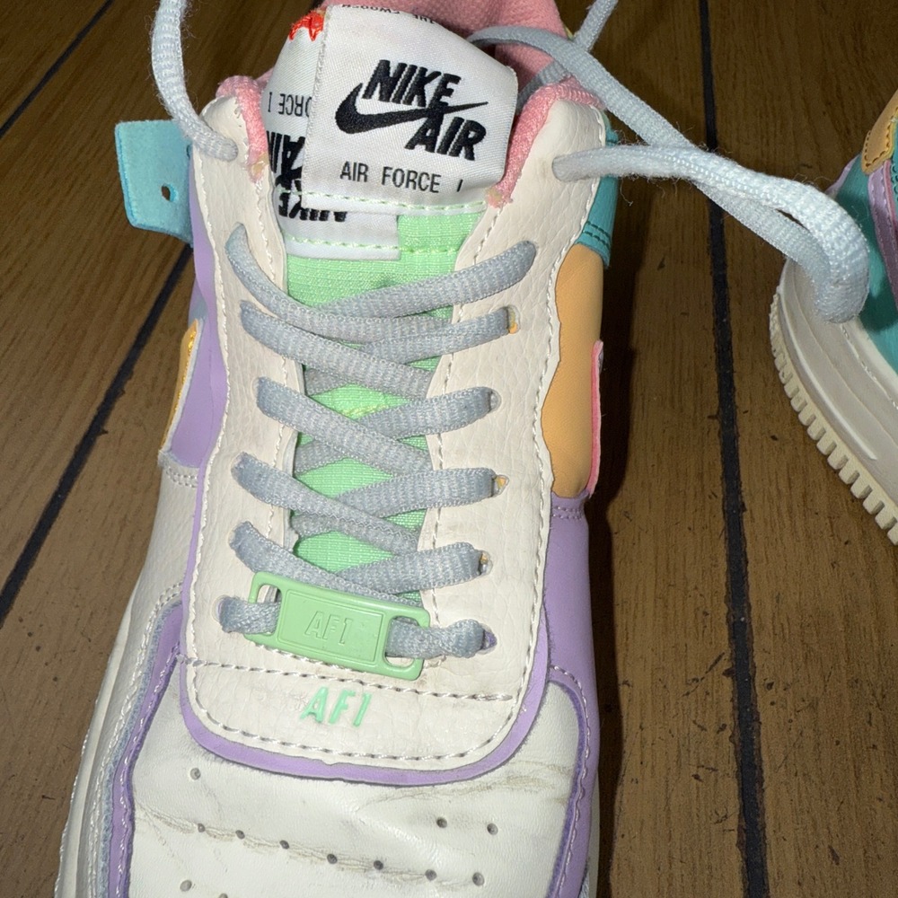 Nike Air Force 1 Shadow Pastel Multi Color Athletic Shoes Sneakers Women's - Picture 12 of 15